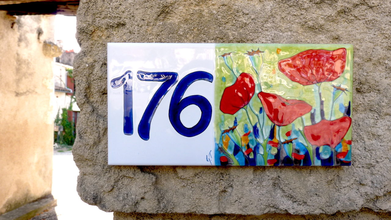Numéro de maison céramique